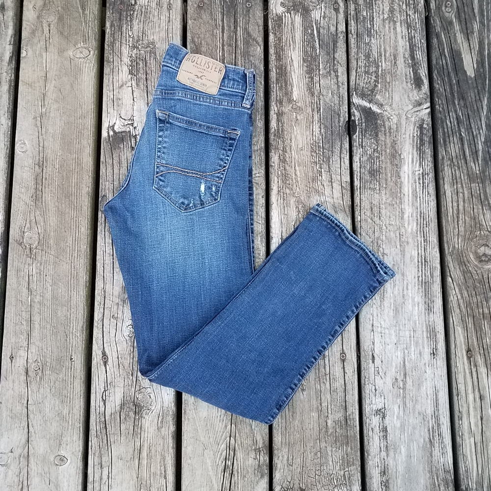 Hollister blue distressed denim jeans size 0